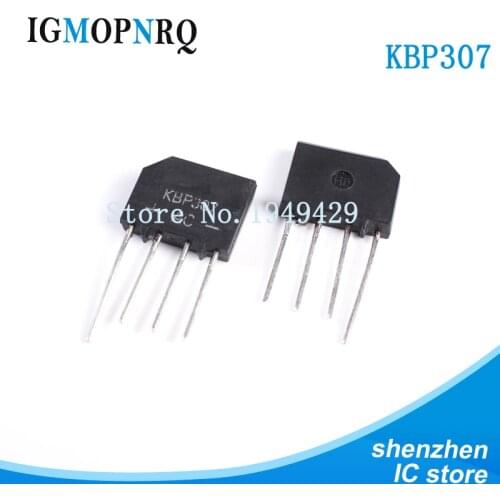 10PCS KBP307 3A 700V Bridge rectifier 3 Amp Volt IFSM 80 Amp 1000 ZIP New
