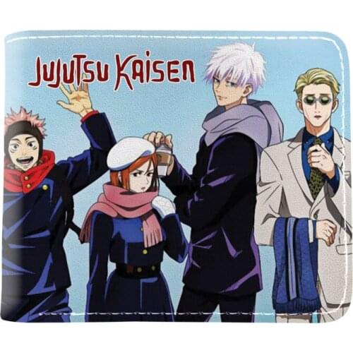 New Arrival Jujutsu Kaisen Cartoon Wallet Short Purse For Young Wallets With Card Holder