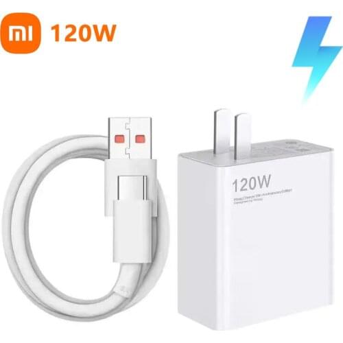 Original Xiaomi Charger 120W Fast Charger Quick Charging Power For Xiaomi 10 Redmi K30 Pro/10X Pro With Mi Type-C Cable Laptop