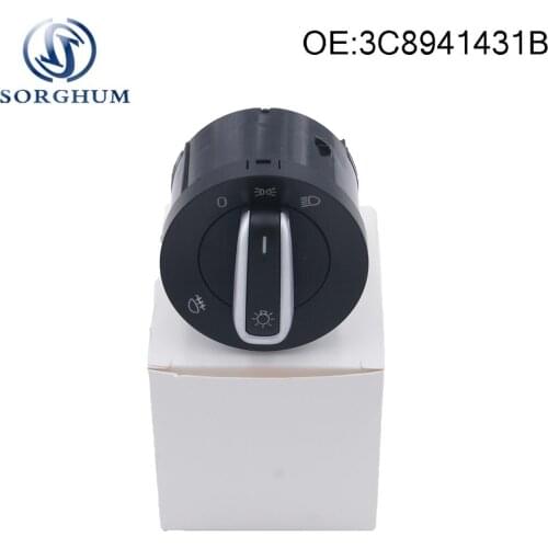 3C8941431B Head Lamp Control Switch For VW Jetta Golf 5 6 Passat B6 Rabbit Tiguan