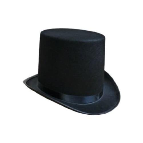 The magician performed high Hat Halloween hat cap flat black hat Jazz stage performances of men and women