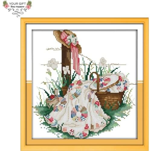 Your Gift F604 14CT 11CT Counted and Stamped Home Decoration China Impressions Of Fluidity Flower Embroidery Cross Stitch kits