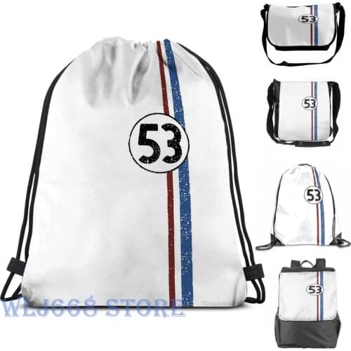 Funny graphic print shoulder Bags women Herbie (Love Bug) Single shoulder backpack travel for men Gym Bag