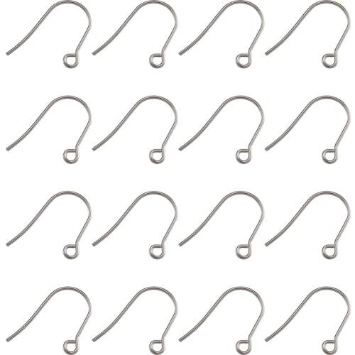 100pcs 304 Stainless Steel Earring Hooks Clasps for DIY Jewelry Making Accessories Iron Hook Earwire Jewelry 18x15x0.8mm F70