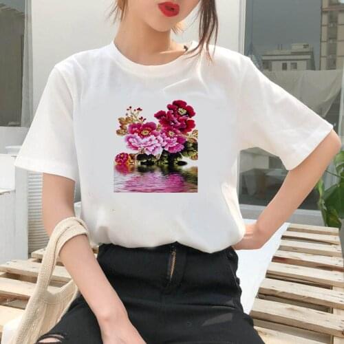 Women 2021 Beijing Opera 90s Fashion Tops Tumblr Tshirts T Clothes Shirt Womens Ladies Graphic Female Tee T-Shirt
