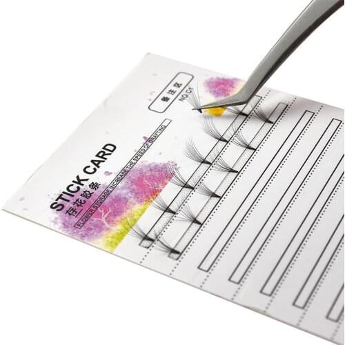 10 Pcs Eyelash Fan Holder Storage Card Volume Lash Storage Sticky Strip