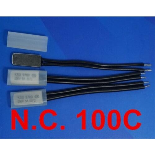 100pcs/lot) 100C KSD9700 Normally Close Thermostat, Temperature Switch, NC100Celsius, Bimetal Disc