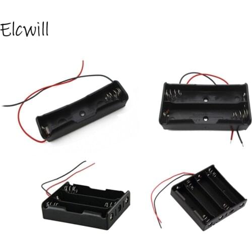 1x 2x 3x 4x 18650 Battery Storage Box Case DIY Container with Wire Lead Pin for 3.7V 18650 Batteries