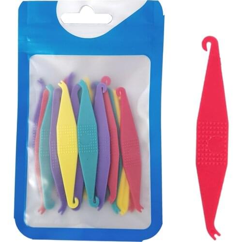 20pcs Disposable Orthodontic Rubber Elastic Placer and Aligner Remover for Braces Ligature Links Ring Retractor Oral Care Tool