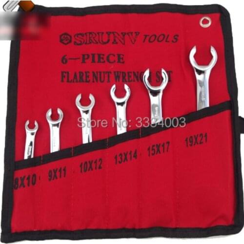 6PCS diesel oil tube wrench, diesel Oil pipe wrench, flare nut wrench set, diesel pump repair tool kits