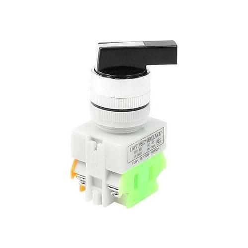 AC 660V 10Amp DPST 4-Terminal 2-Position Selector Momentary Button Switch