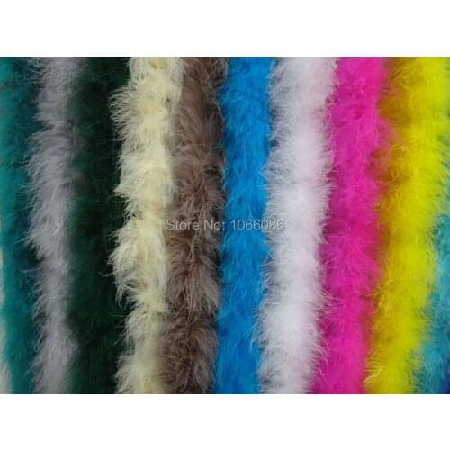 Free Shipping 20Pcs/lot 200cm(79") Chicken Feather Strip Wedding Marabou Feather Boa Turkey Feather Boa 18Color selected