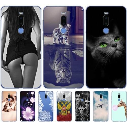For Meizu X8 Case Silicon Soft TPU Phone Cover for Meizu X 8 MeizuX8 Coque Bumper full 360 Protective fundas cute black cat