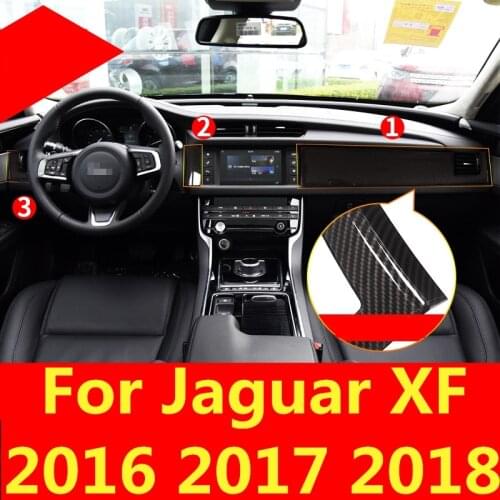 For Jaguar XF 2016 2017 2018 Inner handle panel trim central control panel carbon fiber film decal car styling accessories
