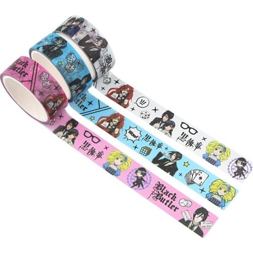E2329 Anime Character Printing Washi Tape Diy Masking Tape Stickers School Suppliers Stationery Gift Crafts