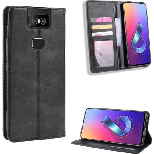 Flip Cover For Asus Zenfone 6 ZS630KL Case 2019 Wallet Card Stand Magnetic Cover For Asus Zenfone 6Z ZS630KL Phone Cases