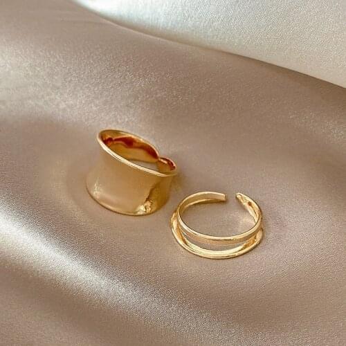 Rings for Women Fashion Geometry Light Luxury Jewelry Resizable Rings for Women Charm Wedding Accessories Wholesale