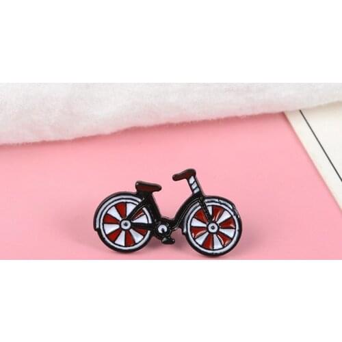 Cute Bicycle Brooch Alloy Hat Collar Bag Badges Shirt Enamel Pins Broches for Men Women Badge Pins Brooches Jewelry Accessories