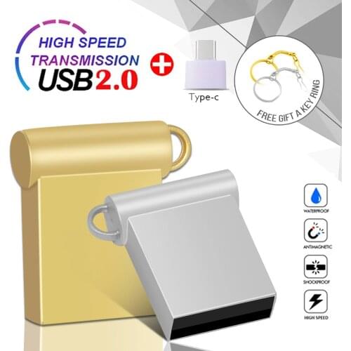 3 Color Mini Tiny 32GB Pendrive Metal USB Flash Drive 4GB 8GB 16GB 64GB usb stick Pen Drive USB 2.0 Memory Stick U Disk Cle Usb