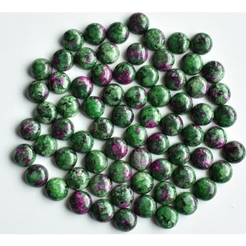Fashion top quality Natural red and green treasure round cab cabochon beads 10mm for jewelry Accessories wholesale 50pcs/lot