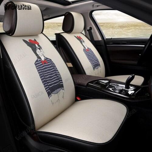 Row Mat Car Seat Cover Set Four Seasons Cartoon kst Seat Pad Universal Car Seat Cushion CD50 Q01