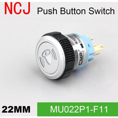NCJ 22mm PC Push Button Switch IP67 Maintained Alternate & Momentary push button switch with LED lamp 5A