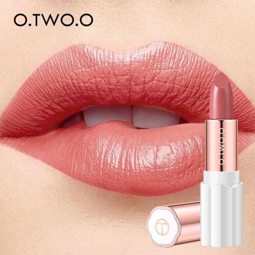 O.TWO.O Semi Velvet Lipstick Nude Red Color Waterproof Makeup Long Lasting Lightweight Lip Stick Soft Texture Lipsticks