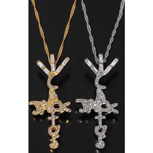 Travis Scotts Product Product Brand Cactus Jack Shape Pendant Necklace For Man Women Charm Cubic Zirconia Collar Jewelry Gift