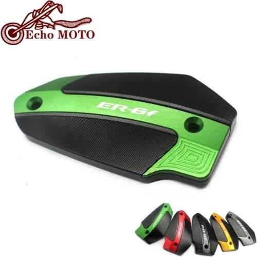 For KAWASAKI NINJA ER-6F ER6F ER 6F Motorcycle CNC Front Fluid Reservoir Cover Cylinder Reservoir Brake Cap