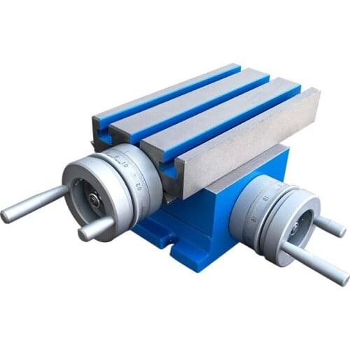Cross Table Drilling and Milling Machine Carriage Sliding Table Multifunctional Guide Rail Hand Crank Small Carriage 185*100