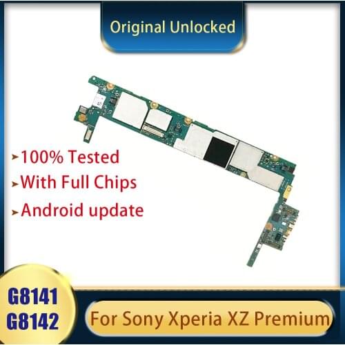 Unlocked Original Motherboard For Sony Xperia XZ Premium G8141 G8142 Mainboard Logic Mother Board main circuit boards
