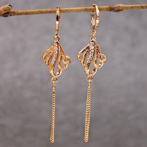 Luxury Drop dangle Earring Women 's earrings Trendy Fashion Earrings for womens white Zircon Jewerly accessories gift