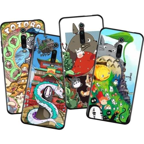 Totoro Anime Studio Ghibli Silicone Cover For Xiaomi Redmi K40 Gaming K30i K30T K30S K30 Ultra K20 10X Pro Black Phone Case