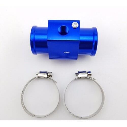 Blue Color 32mm Water Temp Joint Pipe Sensor Gauge Radiator Hose Adapter With Logo