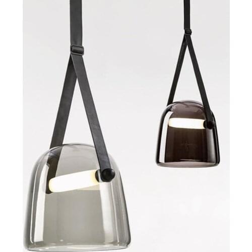Modern design pendant lights Living Room Bedroom Restaurant Brokis Mona lamp Nordic grey glass lamp Home hall decoration lamp