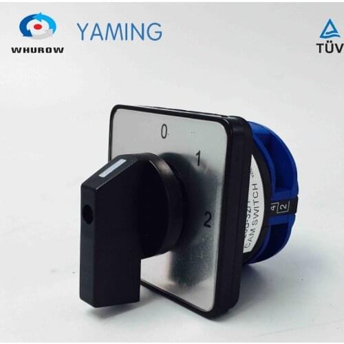 Universal rotary switch 690V 32A 1 pole 3 position electrical changeover cam switch silver contact CA20B-32/1 LW26