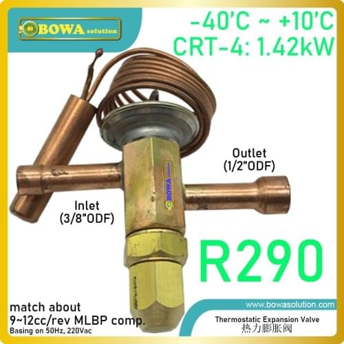 1.4KW R290 TEV prevents the flooding of the refrigerant to the compressor ensuring that the plant would run safely in heat pumps