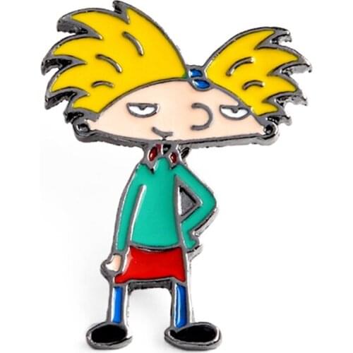 1Pc Creative Cartoon Figure Cool boy Metal Enamel Brooch Pin Denim Coat Shirt Pin Badge Jewelry Gift for Girl Boy