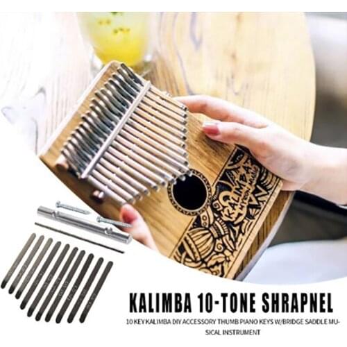 10 Toetsen Kalimba Duim Piano Muziekinstrument Duim Piano Bridge Zadel 10 Keys Set Kit Voor Kalimba Diy Vervangende Onderdelen