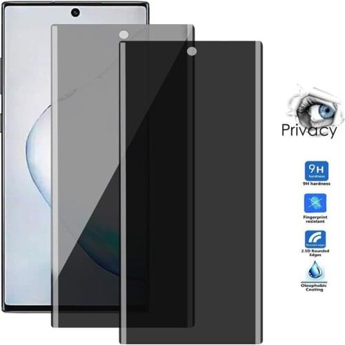 3D Full Curved Anti Spy Tempered Glass For Samsung Galaxy S20 Ultra S20+ S20 Note 10 Plus S9 S8 S10 Privacy Screen Protector