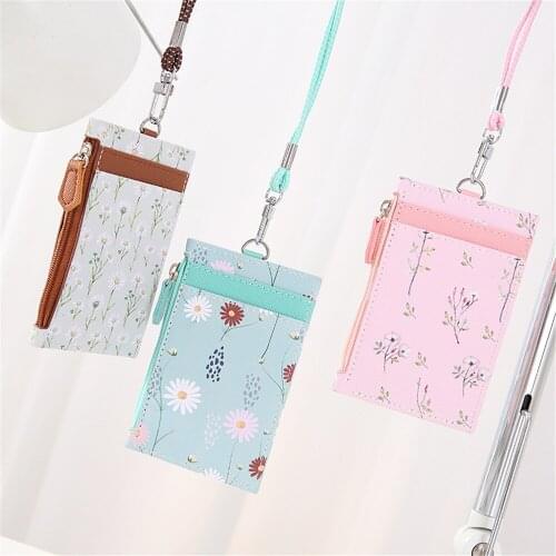 Travel Accessories Cute Floral Passport Holder Id Cover Women Men Portable Bank Card Passport Business Pu Leather With Key Chain