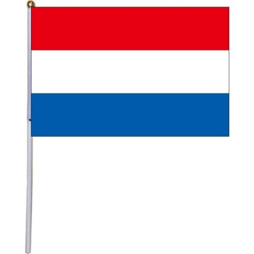 Free shipping xvggdg 100pcs 14 * 21cm netherlands hand flag netherlands Hand Waving National Flag
