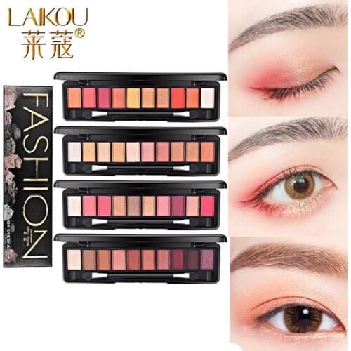 LAIKOU Brand 10Colors Eye Shadow Matte EyeShadow Nude Palette Shine Eye Shadow Makeup Nude Makeup Set Shimmer Cosmetics Korea