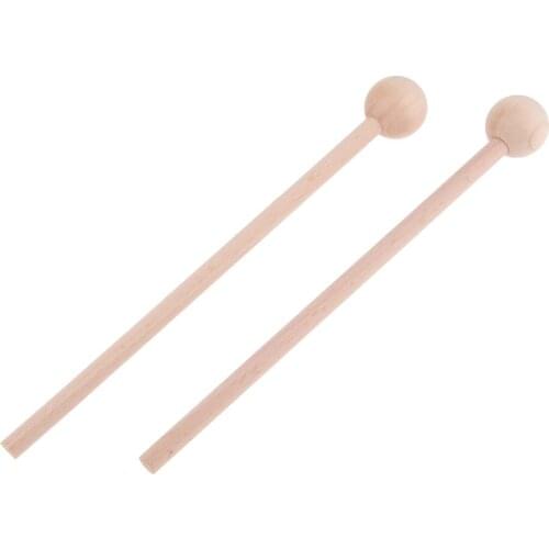 1 Pair Wooden Tongue Drum Stick Mallets Hank Drum Xylophone Glockenspiel Mallets Percussion Instrument Accessories