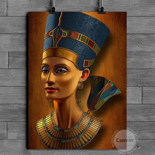 Egyptian decoration African black women Poster Pictures Home Decoration Paintings Canvas HD Prints Wall Art Modular Living Room