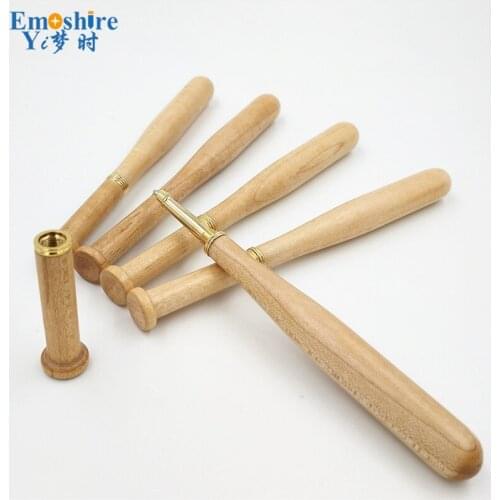 Emoshire Creative Advertising Pens Simple Exclamation Wooden BallPoint Pen With Pencil Case Best Stationery Supplies P233
