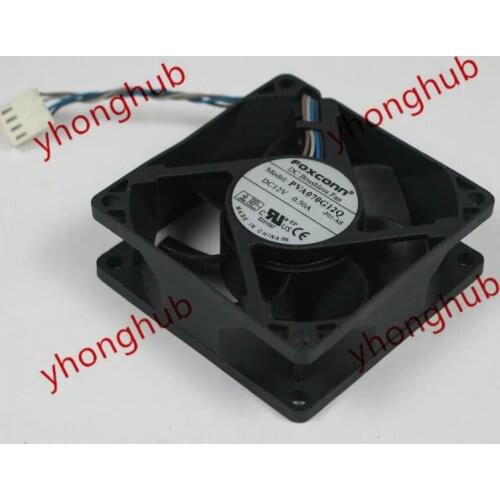 F0XCONN PVA070G12Q DC 12V 0.50A 4-Wire 70x70x25mm Server Cooling Fan
