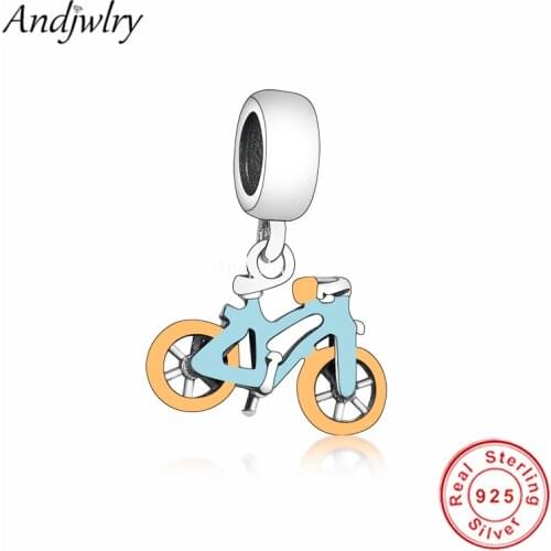 Fit Pandora Charms Original Bracelet 925 Sterling Silver Bicycle Dangle Charm 925 Siver Bangle DIY Jewelry Berloque