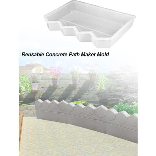 Flower Pond DIY Wall Brick Mold Plastic Cement Concrete Garden Fence Color Brick Mold Home Garden Paving Mould
