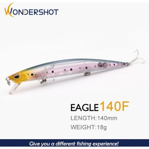 Wondershot A16 Hot Model Fishing Lures Minnow 140mm 18g Artificial Hard Bait depth0.4m Wobbler Professional Minnow For Fishing